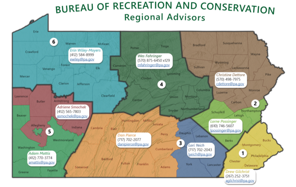BRC Regional Advisor Map Gets New Look WeConservePA